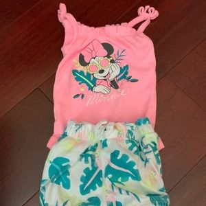 Minnie Mouse tank and shorts set newborn‎ girl